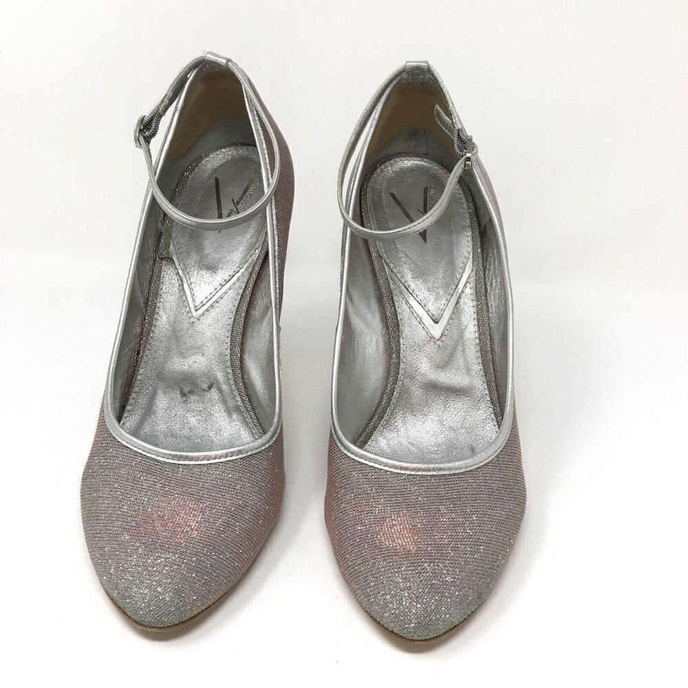 Vince Camuto Womens Size 10 B Iridescent Ankle Strap Dress Pumps Heels - Picture 4 of 9